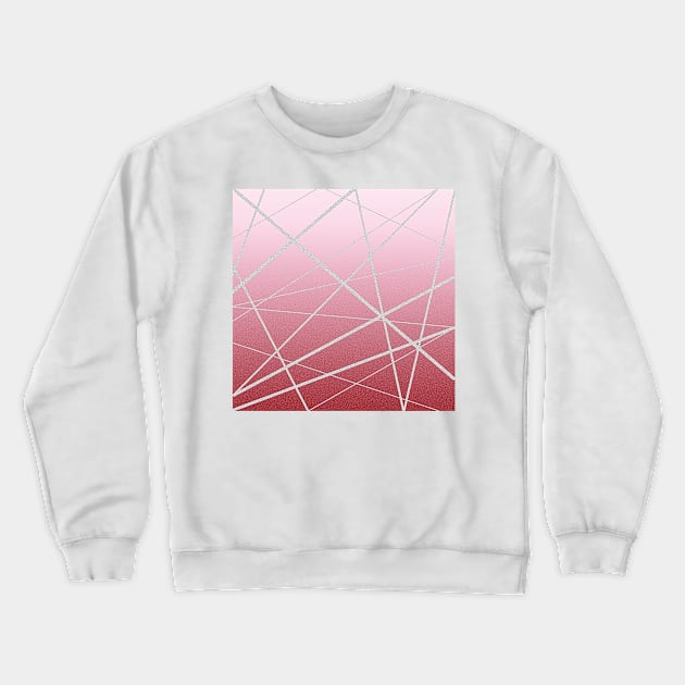 rose gold gradient with linear stripes pattern Crewneck Sweatshirt by Prints by Hitz